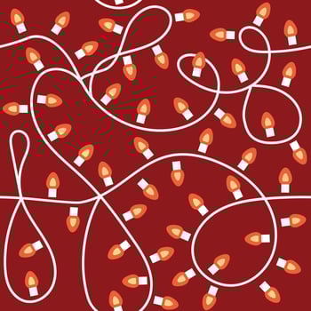 Christmas seamless vector pattern with Christmas garlands. For fabrics, wrapping paper, wallpapers.