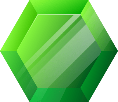 Green shiny diamonds cuts. Jewelry gems magic stone for interface design. png