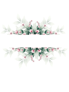Pink watercolor flower frame png