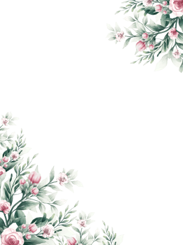 Pink watercolor flower frame png