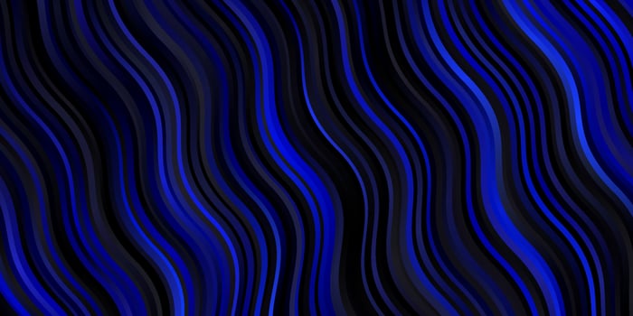 Dark BLUE vector texture with curves.
