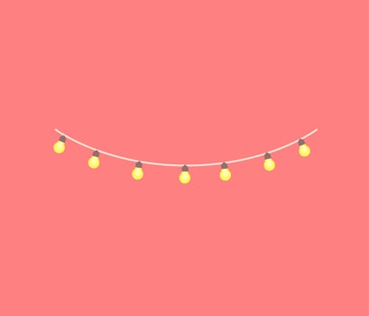 bulb lamp party ilustration design isolated vector