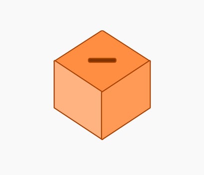 Vote ballot box for voting icon vector