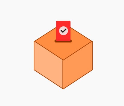 Vote ballot box for voting icon vector