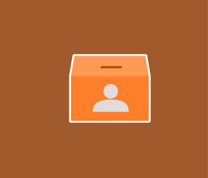 Vote ballot box for voting icon vector