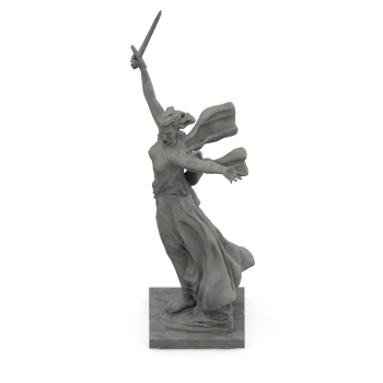Isometric Statue 3D isolated render png