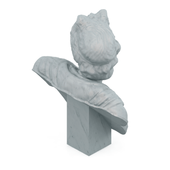 Isometric Statue 3D isolated render png