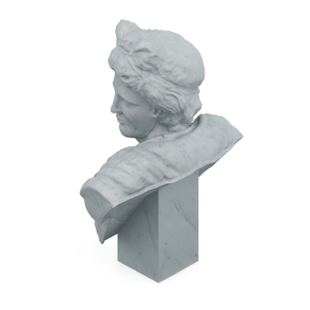Isometric Statue 3D isolated render png