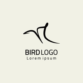 bird logo with letter r icon image illustration design vector