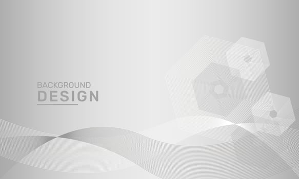 Gray and white geometric abstract lines diagonal blend technology vector banner web background design