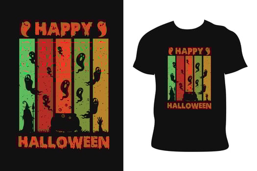 HALLOWEEN T-SHIRT DESIGN. HALLOWEEN T-SHIRT. Halloween t-shirt free Vector. vector