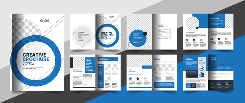 corporate company profile brochure annual report booklet business proposal layout concept design vector
