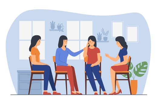Group Support Counseling Concept vector