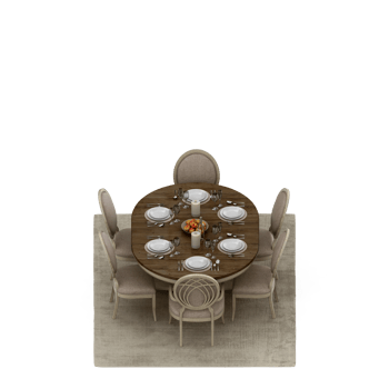 Isometric Table set Perspective 3D render png