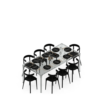 Isometric Table set Perspective 3D render png