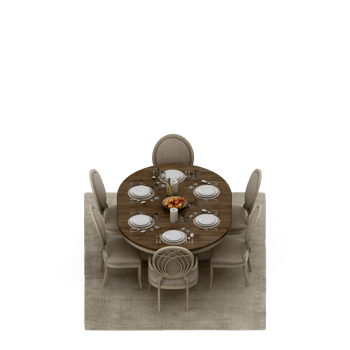 Isometric Table set Perspective 3D render png