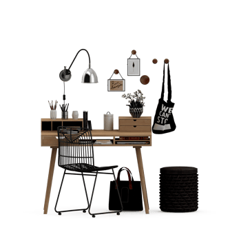 Isometric Table set Perspective 3D render png