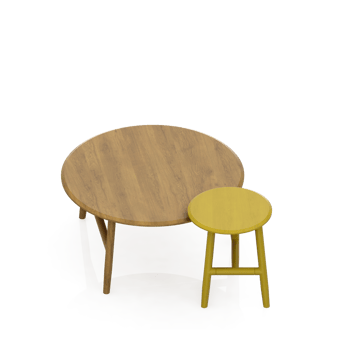 Isometric Table set Perspective 3D render png