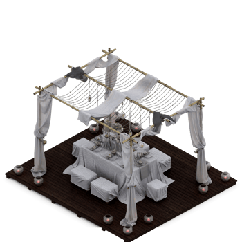 Isometric Table set Perspective 3D render png