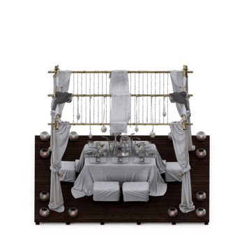 Isometric Table set Perspective 3D render png
