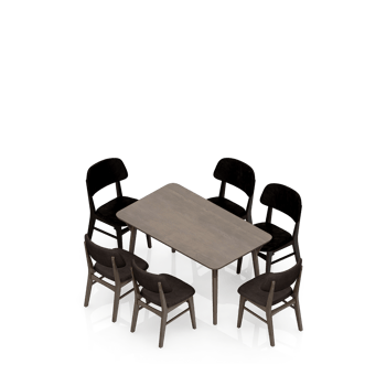 Isometric Table set Perspective 3D render png