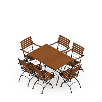 Isometric Table set Perspective 3D render png