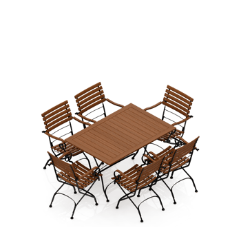 Isometric Table set Perspective 3D render png