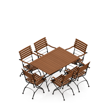 Isometric Table set Perspective 3D render png