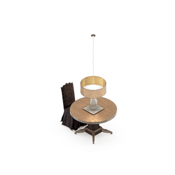 Isometric Table set Perspective 3D render png