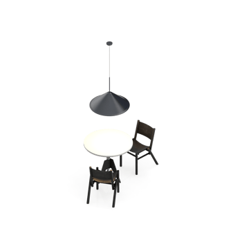 Isometric Table set Perspective 3D render png