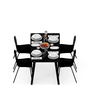 Isometric Table set Perspective 3D render png