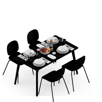 Isometric Table set Perspective 3D render png