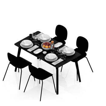 Isometric Table set Perspective 3D render png
