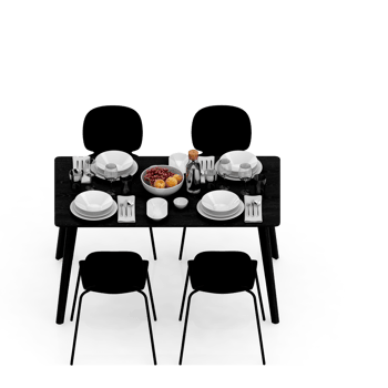 Isometric Table set Perspective 3D render png