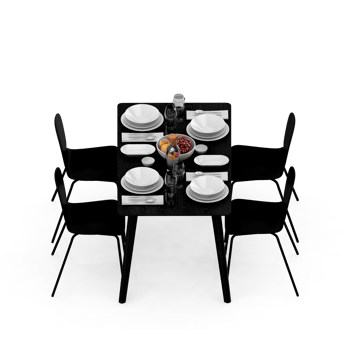 Isometric Table set Perspective 3D render png