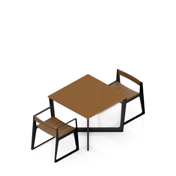 Isometric Table set Perspective 3D render png