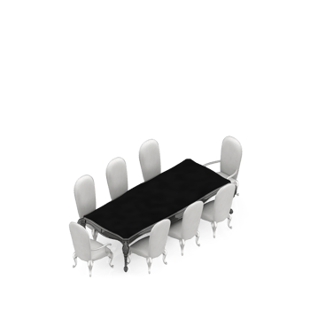 Isometric Table set Perspective 3D render png