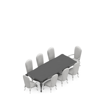 Isometric Table set Perspective 3D render png