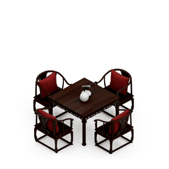 Isometric Table set Perspective 3D render png