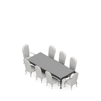 Isometric Table set Perspective 3D render png