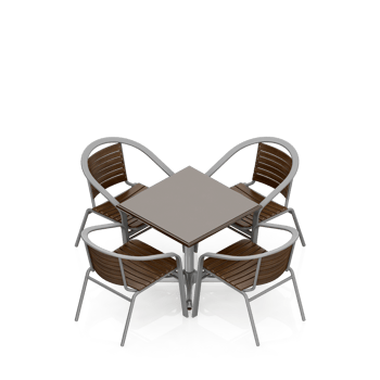 Isometric Table set Perspective 3D render png