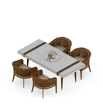 Isometric Table set Perspective 3D render png