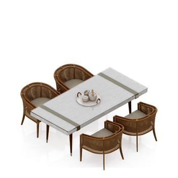 Isometric Table set Perspective 3D render png