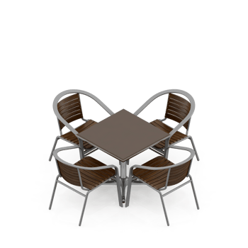 Isometric Table set Perspective 3D render png