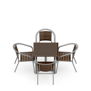 Isometric Table set Perspective 3D render png