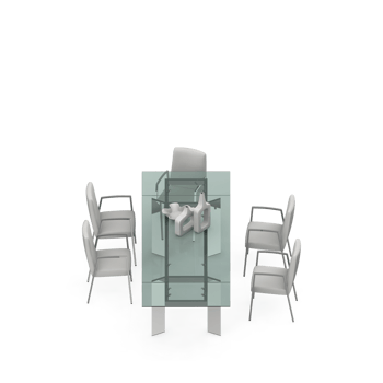 Isometric Table set Perspective 3D render png