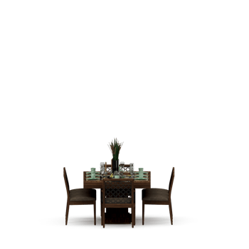 Isometric Table set front 3D render png