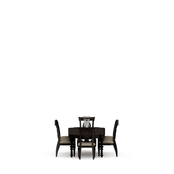 Isometric Table set front 3D render png