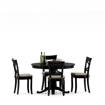 Isometric Table set front 3D render png