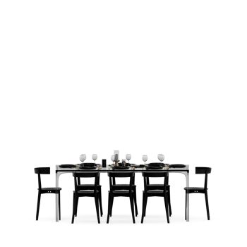 Isometric Table set front 3D render png